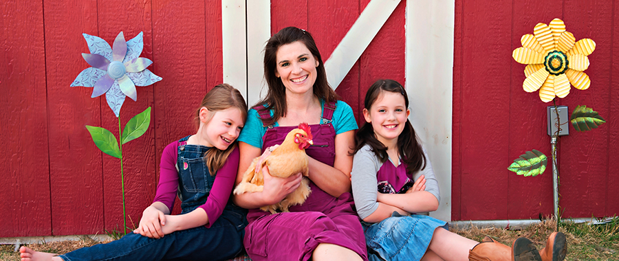 Sarah Family with Chicken